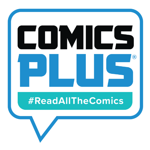 Comics Plus logo #readallthecomics